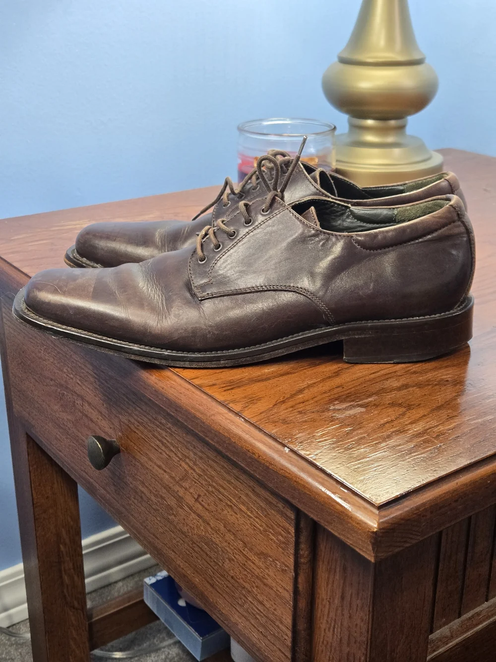 Donald J Pliner Parker 120 Brown Leather Oxford Dress Shoes Italy Mens 10.5M - Picture 5 of 9